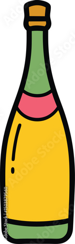 illustration of a bottle of wine