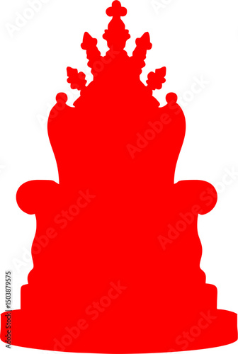 Red throne of king vector illustration design art 