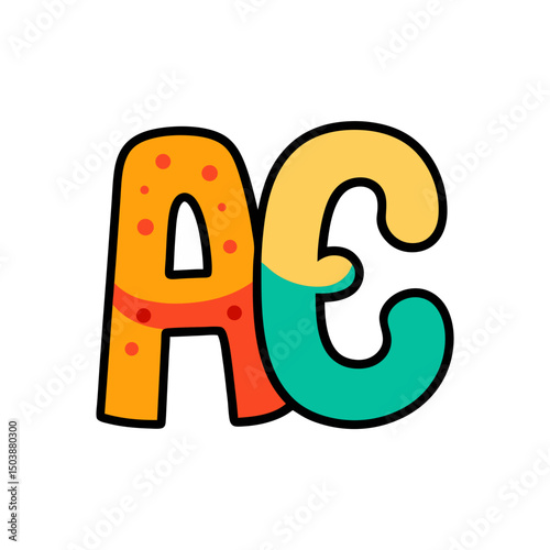Cartoon ABC Letters Doodle Vector Art