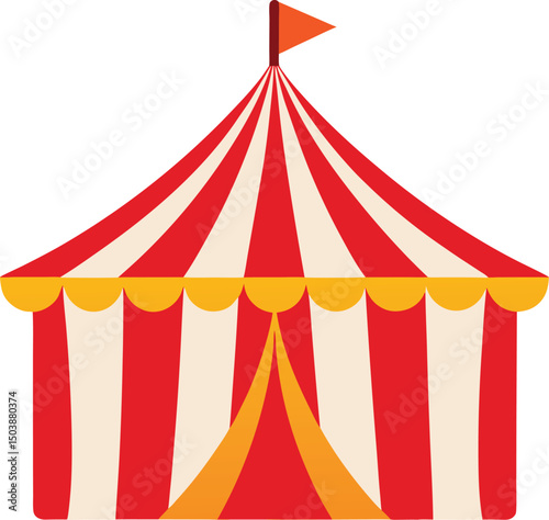 circus tent isolated on white