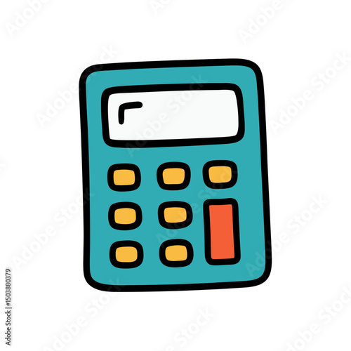 Cartoon Calculator Doodle Drawing
