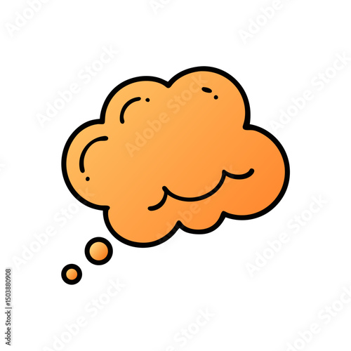 Cartoon Thinking Cloud Doodle Drawing