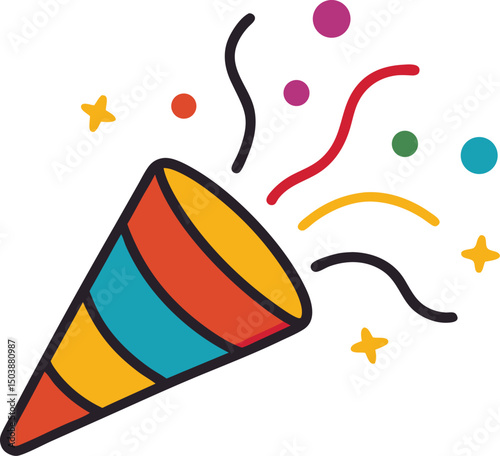 illustration of a Party popper