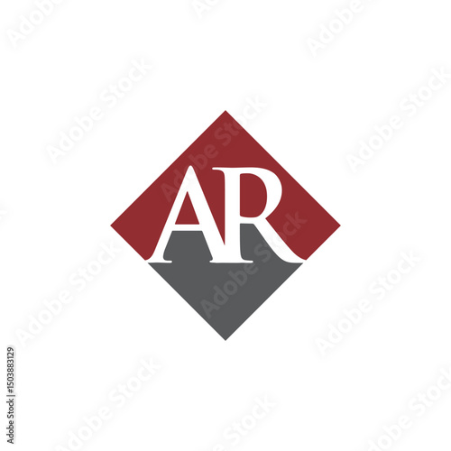 Free Download  initial AR rhombus logo vector design - GFXLoad