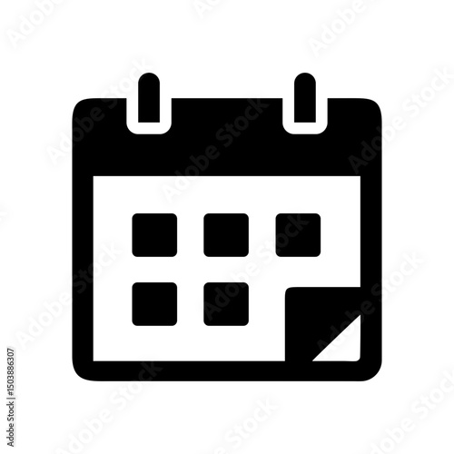 calendar icon silhouette schedule planning
