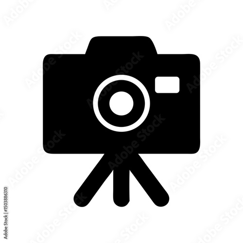 camera icon silhouette video learning
