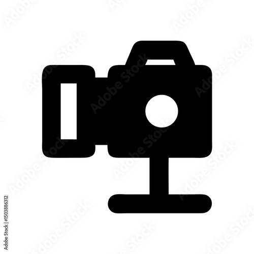 camera icon silhouette online learning
