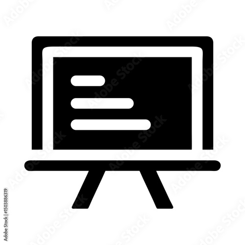 chalkboard icon silhouette classroom learning
