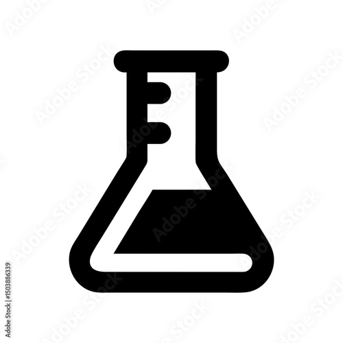 test tube icon silhouette vector
