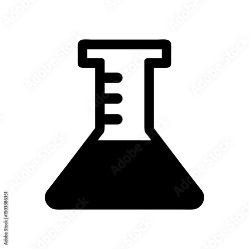 chemical test tube icon silhouette

