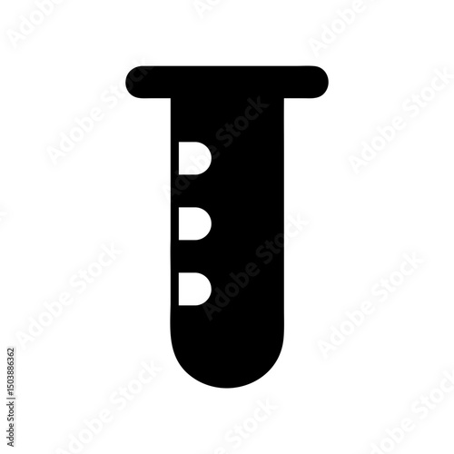 lab test tube icon silhouette
