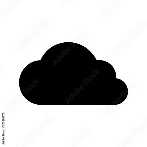 cloud storage silhouette icon design
