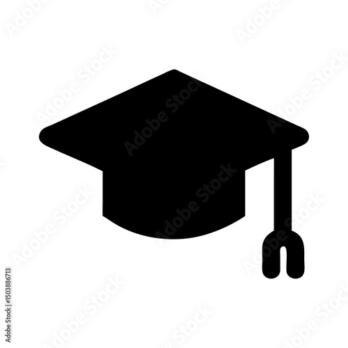 education graduation mortarboard silhouette icon
