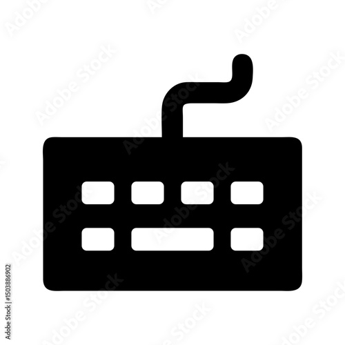 keyboard icon refined flat silhouette
