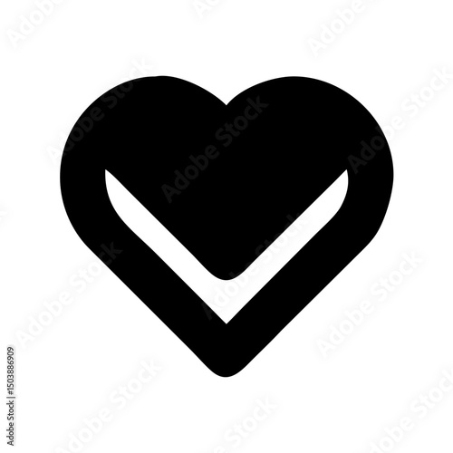 heart icon refined modern silhouette
