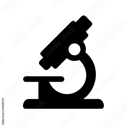microscope icon silhouette lab vector
