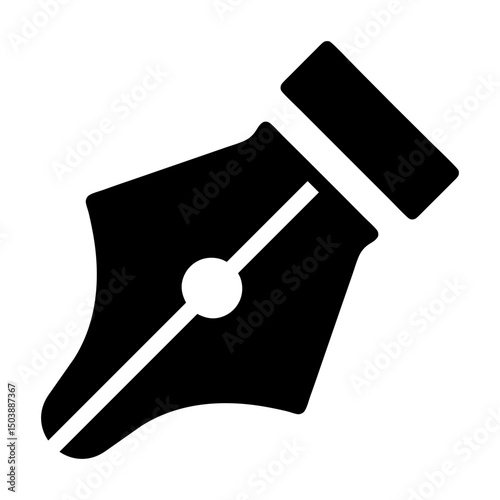 pen writing instrument silhouette icon
