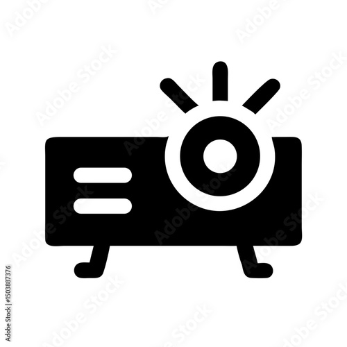 projector display cinema silhouette icon
