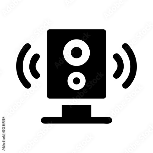 speaker audio sleek silhouette icon
