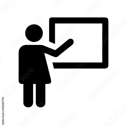 teacher mentor insight silhouette icon
