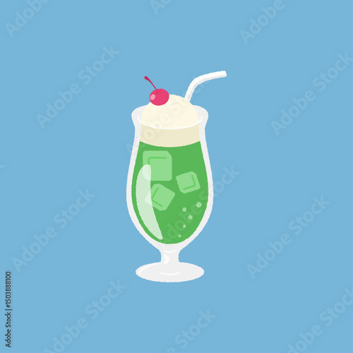 クリームソーダ　soda_float
