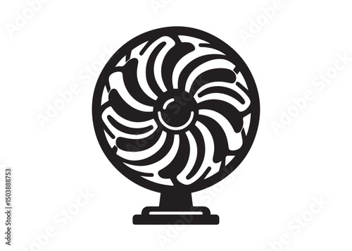 Fan Blade Icon, Fan Blade Silhouette Vector
