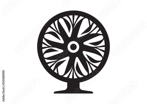 Fan Blade Icon, Fan Blade Silhouette Vector