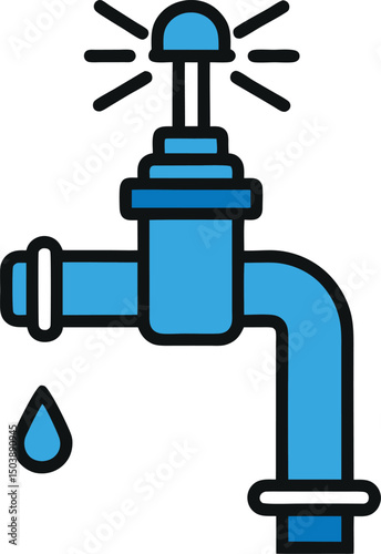 Water sprinkler icon vector