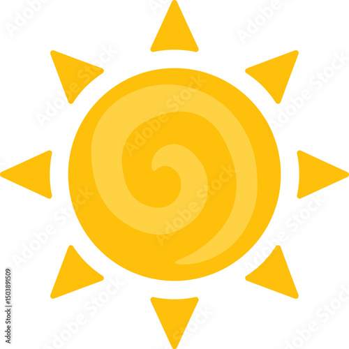 Yellow Sun Illustration for Summer Designs