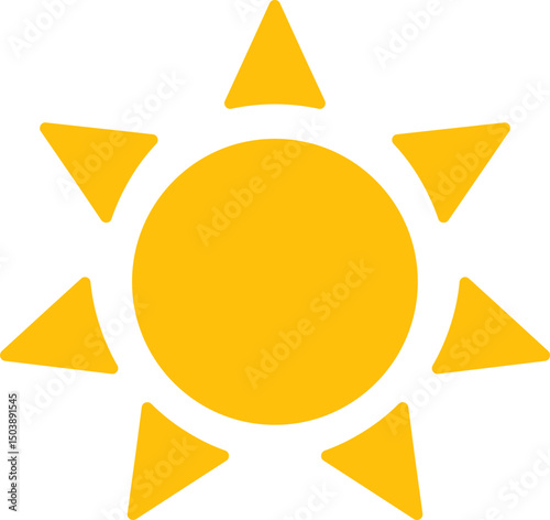 Yellow Sun Illustration for Summer Designs