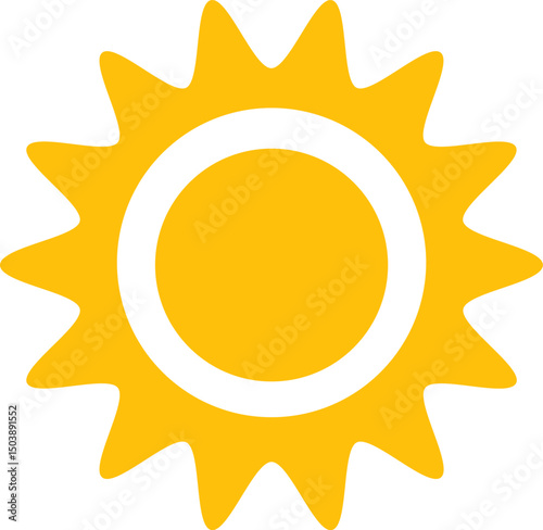 Yellow Sun Illustration for Summer Designs