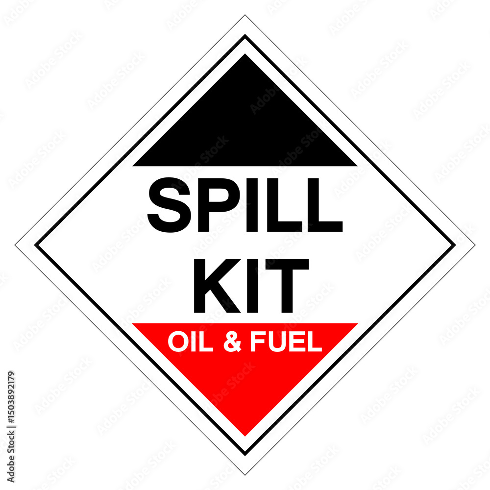 Spill Kit Oil & Fuel Symbol Sign , Vector Illustration, Isolate On White Background Label.EPS10 Spill Kit Oil & Fuel Symbol Sign , Vector Illustration, Isolate On White Background Label.EPS10