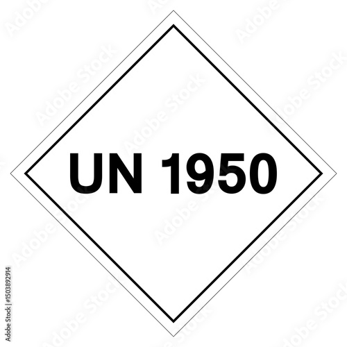 UN 1950 Symbol Sign , Vector Illustration, Isolate On White Background Label.EPS10