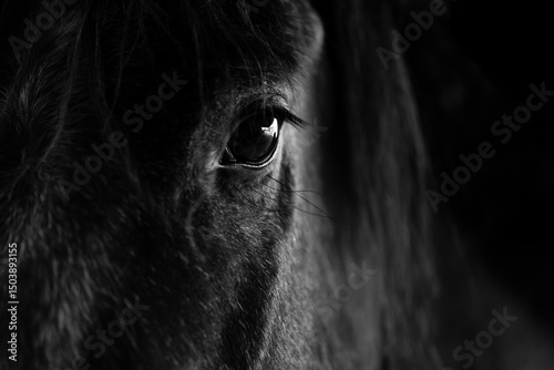 fine art horse equine animal dark 