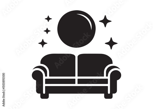 Couch Silhouette Vector, Couch Icon