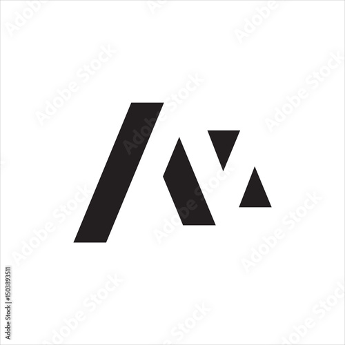 Free Download M negative space letter logo vector - GFXLoad