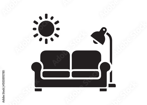 Couch Silhouette Vector, Couch Icon