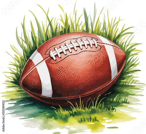 American Football in field premium quality