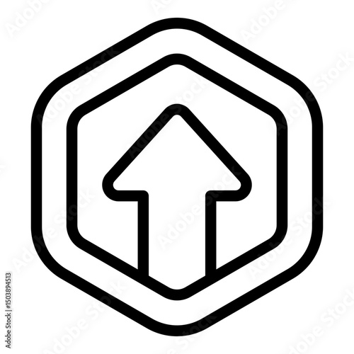 Level up icon. Vector line icon	