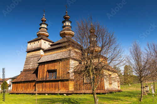 Saints Cosmas and Damian greek catholic church in Krempna, Poland photo