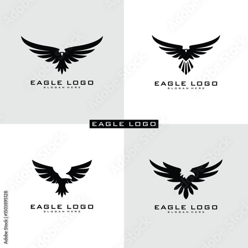 Set of Eagle Logo Vector symbol