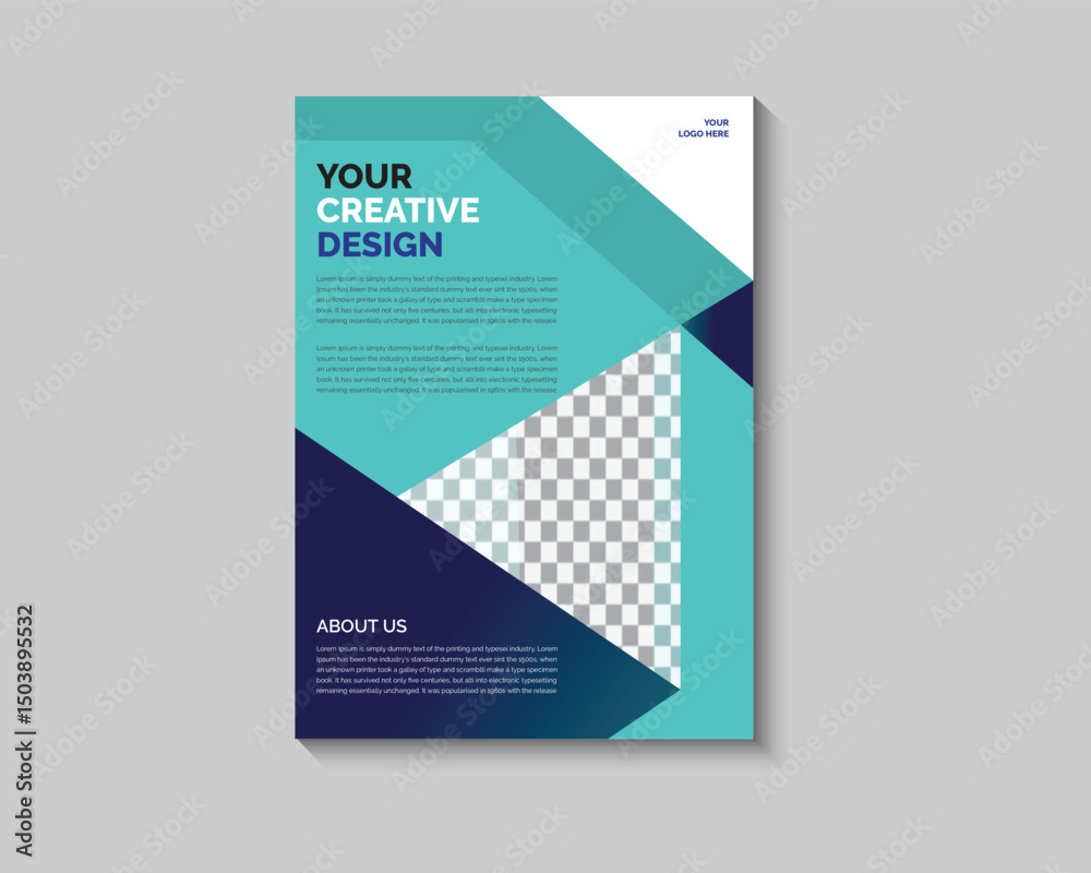 Fototapeta premium Corporate creative colorful business flyer template design, abstract business flyer, vector template design 