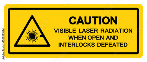 Caution Visible Laser Radiation Symbol Sign,Vector Illustration, Isolate On White Background Label.EPS10