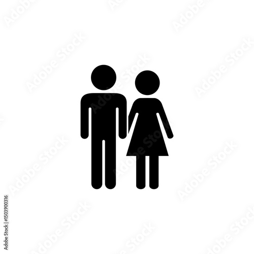 Male and Female Stick Figure Icon
