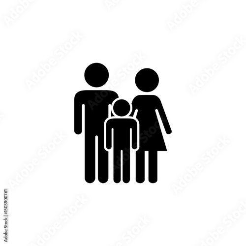 Family Unit with One Child Icon