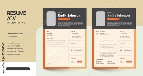 Modern and professional CV Resume Template