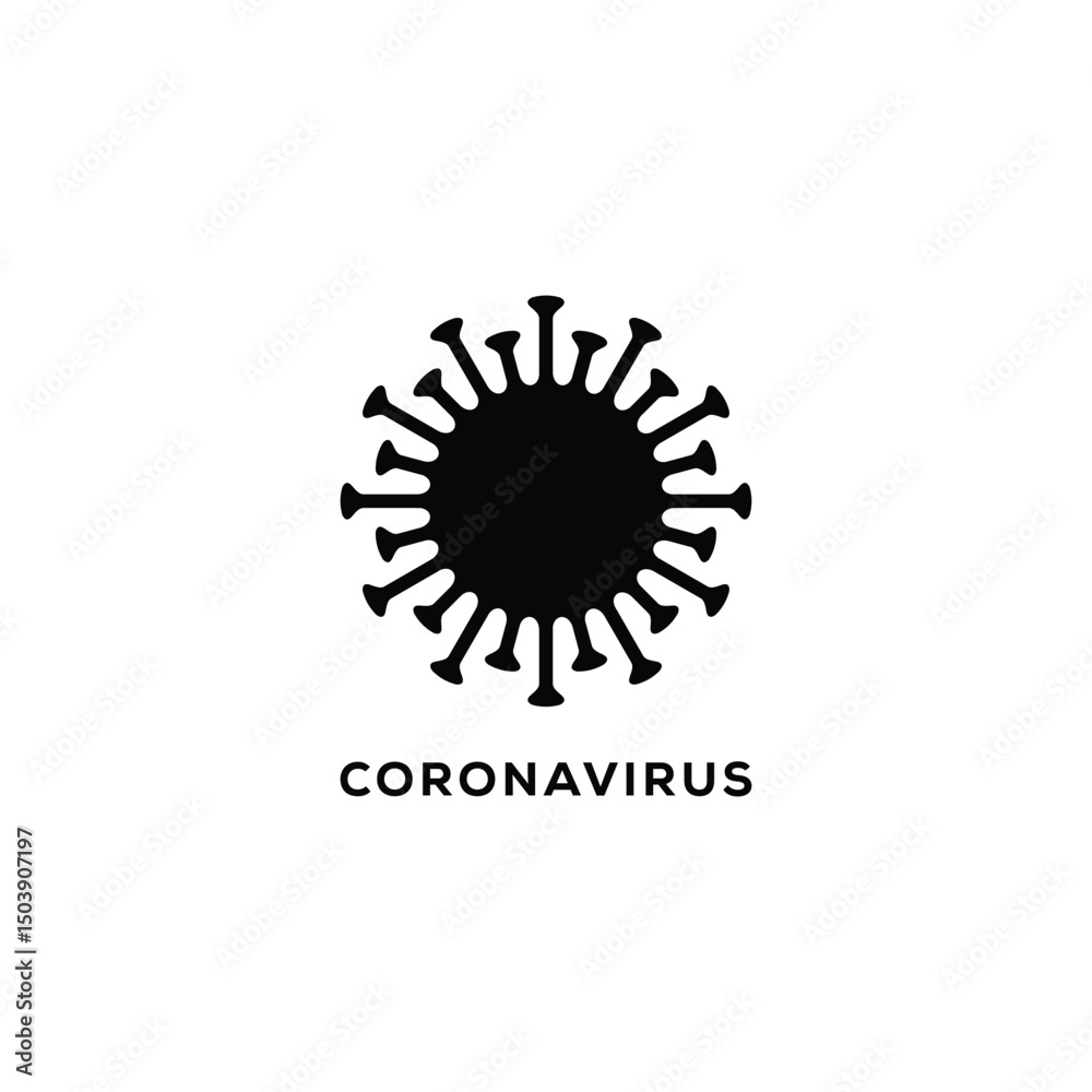 Fototapeta premium virus corona logo vector design