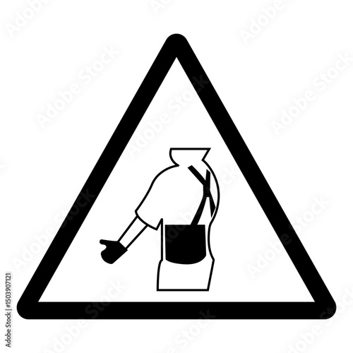 Wear Back Support Symbol Sign, Vector Illustration, Isolated On White Background Label.EPS10