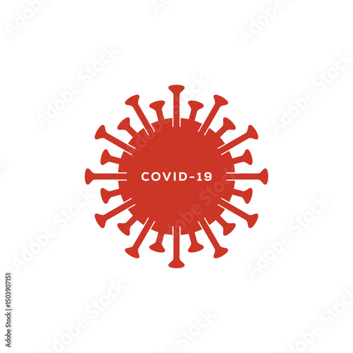 virus corona logo vector design