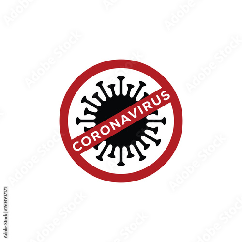 virus corona logo vector design